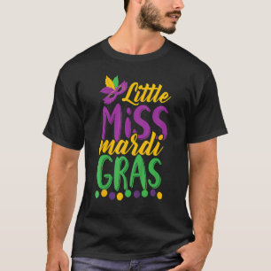 Kids Little Miss Mardi Gras Mardi Gras 2022 T-Shirt