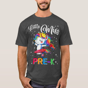 Kids Little Miss Prek Unicorn Magical First Day Of T-Shirt