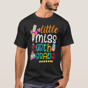 Kids Little Miss Third Grade  Back To School 4th G T-Shirt