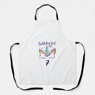 Kids Little Miss Threenager Three 3rd Birthday Gir Apron