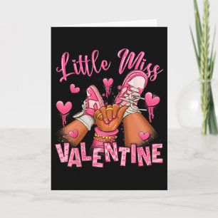 Kids Little Miss Valentine Afro Sneakers Valentine Card