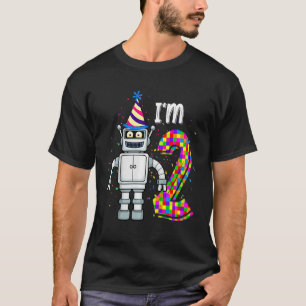 Kids Little Robot I'm 2 Year Old Robotic Science 2 T-Shirt