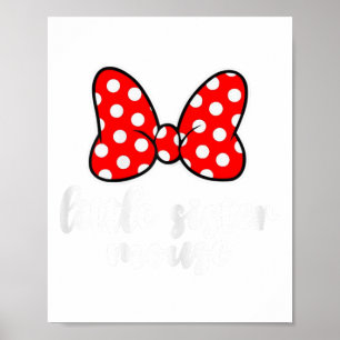 Kids Little Sister Mouse Bow Family Vacation -yout Poster