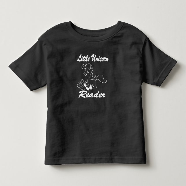 Kids Little Unicorn Reader White Logo Tee (Front)