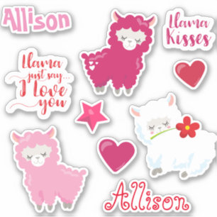 Kids Llama Love  Personalised Fun set