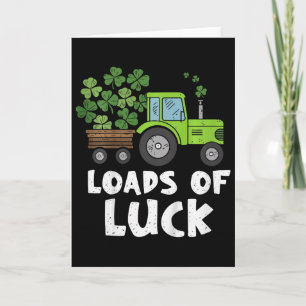 Kids Loads Of Luck Tractor Toddler Boys St Patrick Card