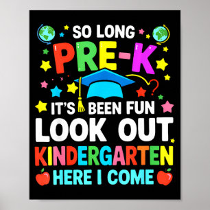 Kids long pre k graduation kindergarten here come poster