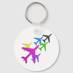KIDS LOVE Aeroplane avion vol voyageurs GIFTS FUN Key Ring