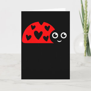 Kids Love Bug Valentines Day, Cute Ladybug With He Card