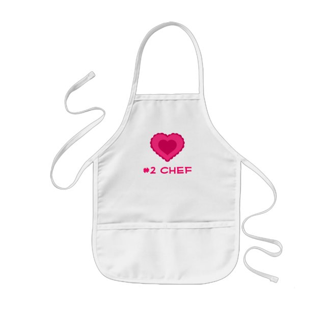 Kids love heart apron #2 chef (Front)