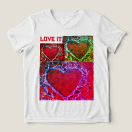 Kids "Love It" multiple Hearts t-shirt Tri-Blend Shirt