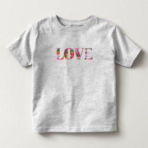 Kids "Love" with Flowers T-Shirt