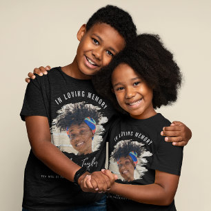 Kids Loving Memory   Brushed Effect Photo Memorial T-Shirt
