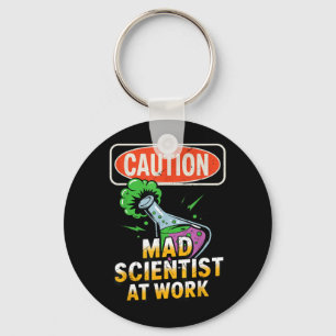 Kids Mad Scientist Chemistry Halloween Science Key Ring