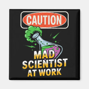 Kids Mad Scientist Chemistry Halloween Science Magnet
