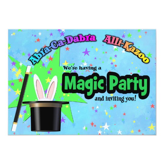Kids Magic Party Card