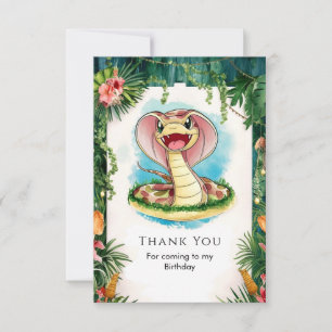 Kids Magical Snake Birthday Thank You Card