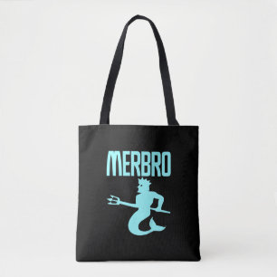 Kids Majestic Merbro Swimming Merman Design Tote Bag