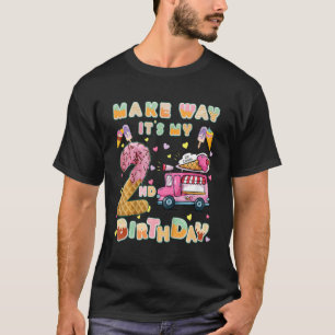 Kids Make way it's my 2nd birthday ice cream truck T-Shirt