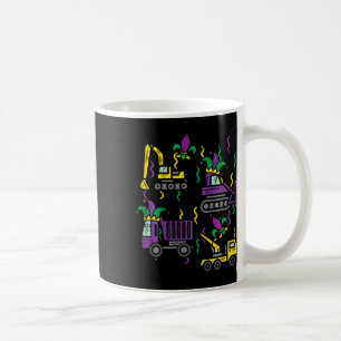 Kids Mardi Gras Construction Truck Cute Vehicle Bo Coffee Mug