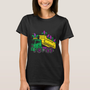 Kids Mardi Gras Dump Truck Cute Construction Boys T-Shirt