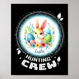 Kids Matching Family Easter Egg Hunting Crew Toddl Poster