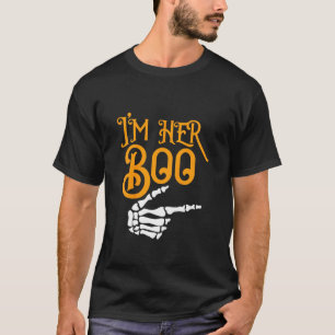 Kids Matching Halloween I'm Her Booi'm His Witch C T-Shirt