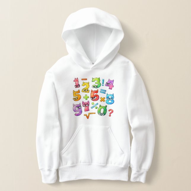Kids Maths Numbers Hoodie | Number Day UK (Laydown)