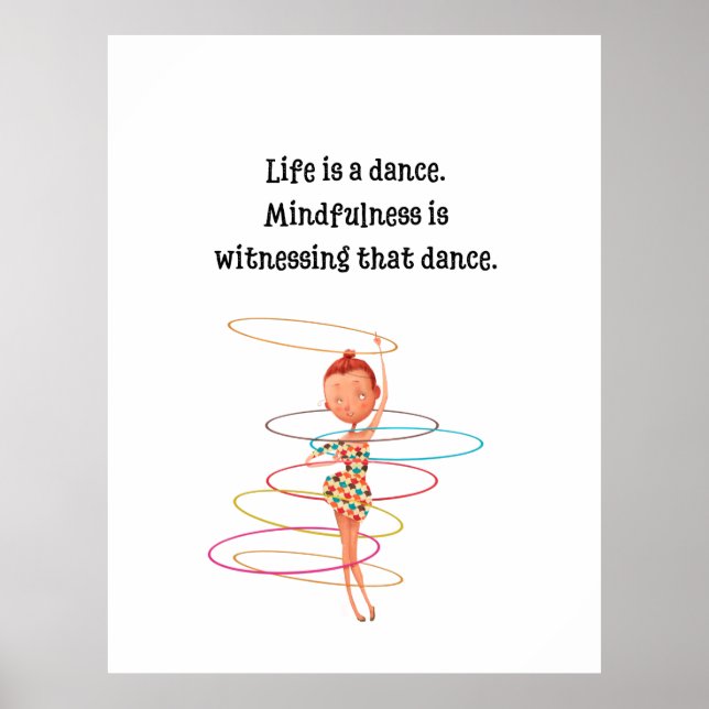 Kids Meditation Art Poster Room Decor (Front)