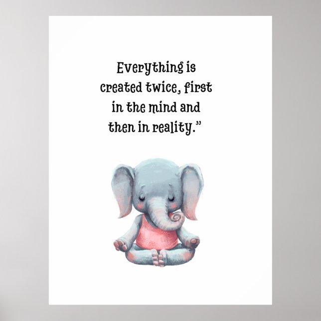 Kids Meditation Art Poster Room Decor (Front)