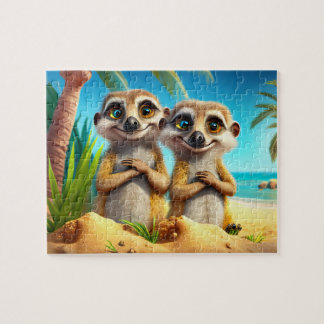 Kids Meerkats Jigsaw Puzzle - Tropical