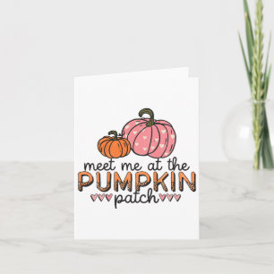 Kids Meet Me At The Pumpkin Patch Toddler Girls Fa Card
