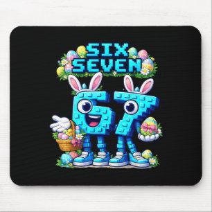 Kids meme 67 six seven 6 7 easter day mouse pad