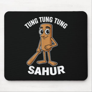 Kids Meme Italian Brainrot Tung Tung Tung Sahur T- Mouse Pad