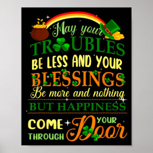 Kids men women irish blessing st patrick's day poster