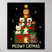 Kids Men Women Meowy Catmas Funny Christmas Cats C