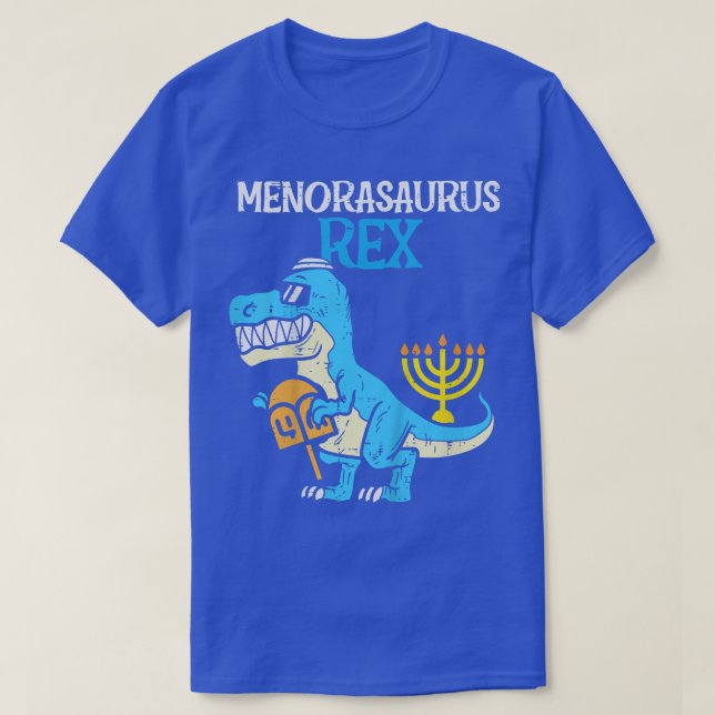 Kids Menorasaurus Re Jew Dino Tre Toddler Boys Han T-Shirt (Design Front)