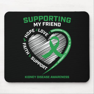 Kids Men's Women's Friend Kidney Disease Awareness Mouse Pad