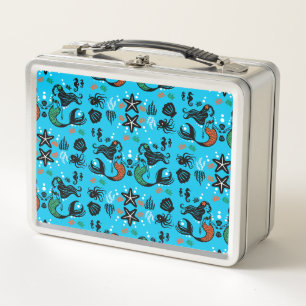 Kids Mermaid Beach Metal Lunch Box