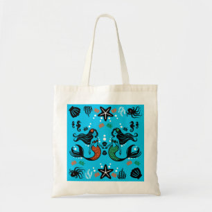 Kids Mermaid Beach Tote Bag