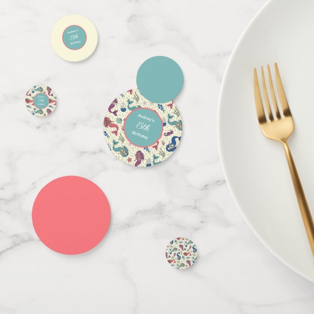 Kids Mermaid Birthday  Confetti (Group)