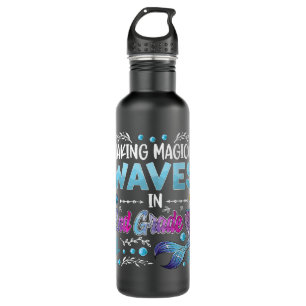 Kids Mermaid Magical Waves 2nd Grade Second First  710 Ml Water Bottle