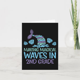 Kids Mermaid Magical Waves 2nd Grade Second First Card