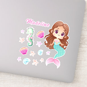 Kid's Mermaid Personalized set Sticker