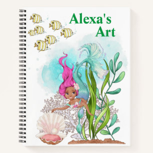 Kids Mermaid Sketch  Notebook