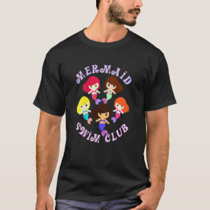 Kids Mermaid Swim Club Mermaid Tween Girl Kids Chi T-Shirt