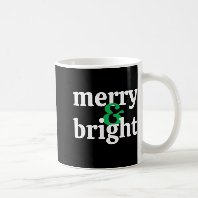 Kids Merry Bright Christmas T Shirt  Coffee Mug (Right)
