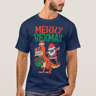 Kids Merry Christmas Dab Santa Tre Dino Toddler Bo T-Shirt