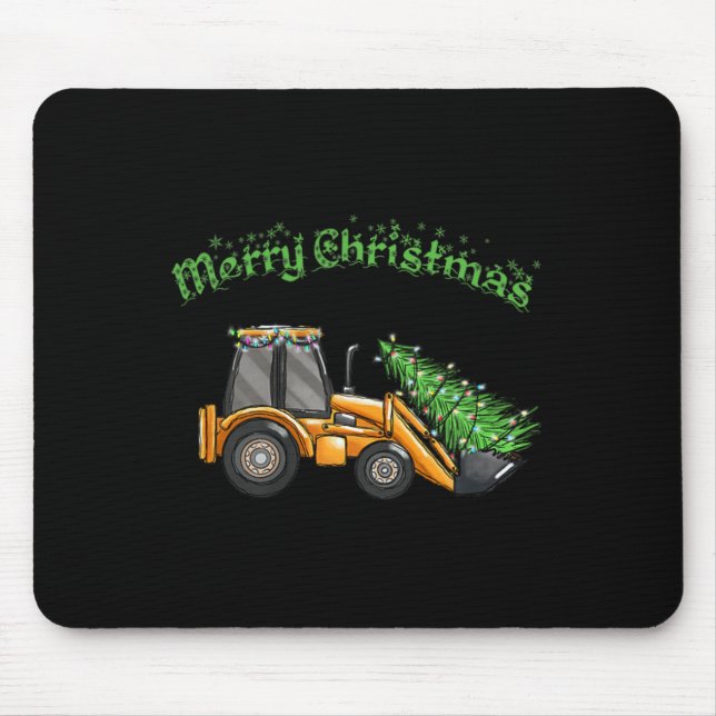 Kids Merry Christmas (front Loader)  Mouse Pad (Front)