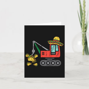 Kids Mexican Crane Tacos Boys Cinco De Mayo Fiesta Card